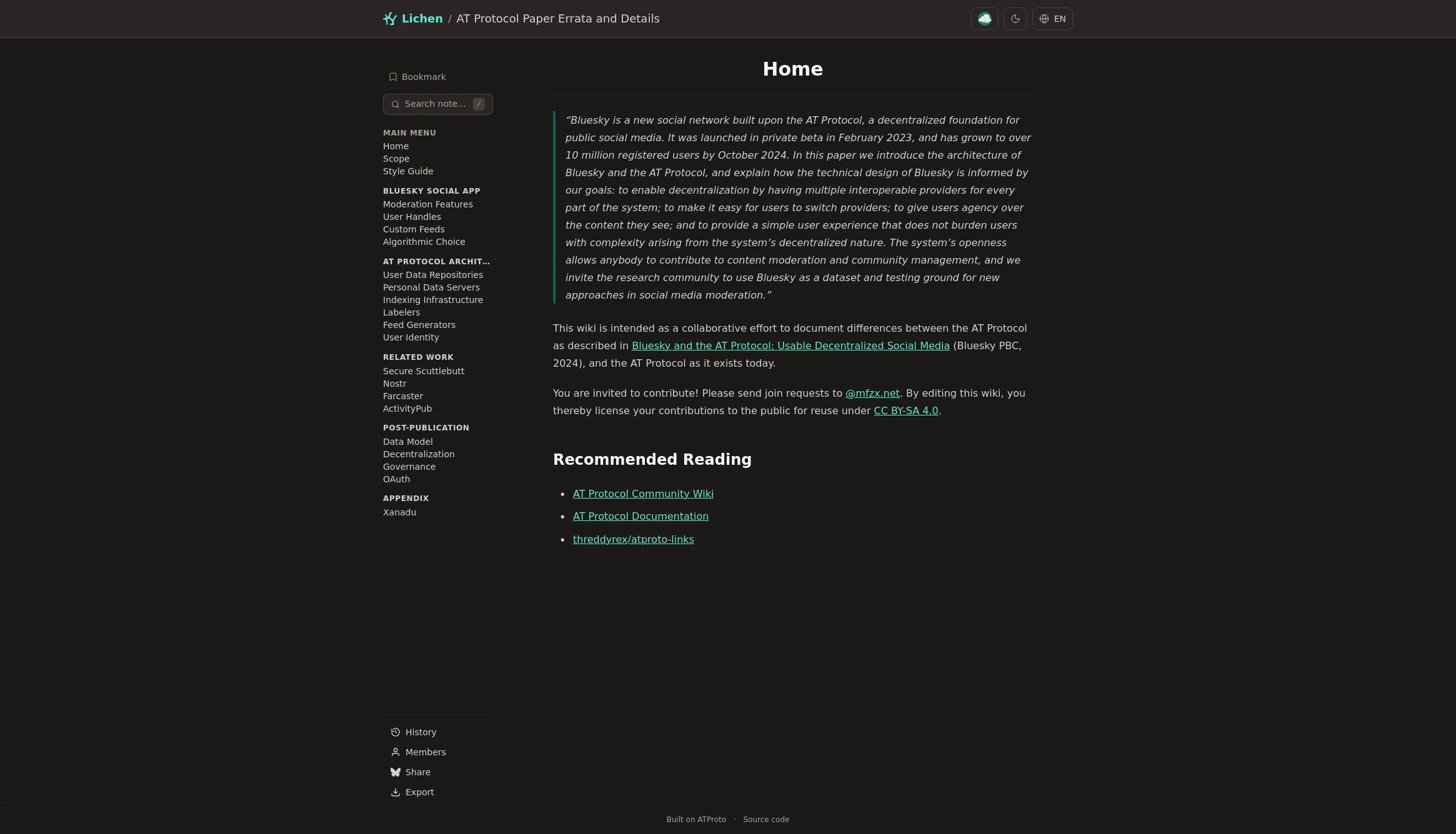 Exemple de page wiki sur lichen.wiki